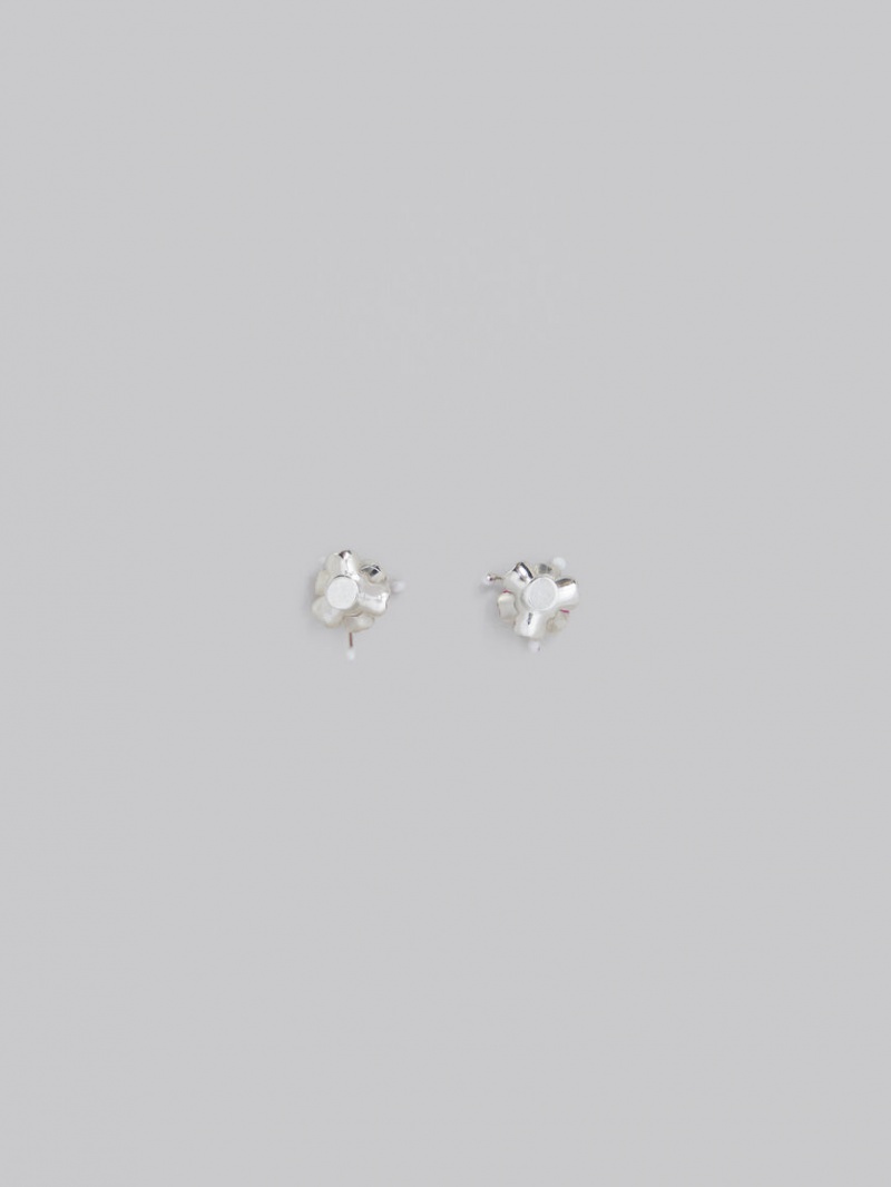 Marni Enamelled Metal Flower Stud Flores | MXCIF28904