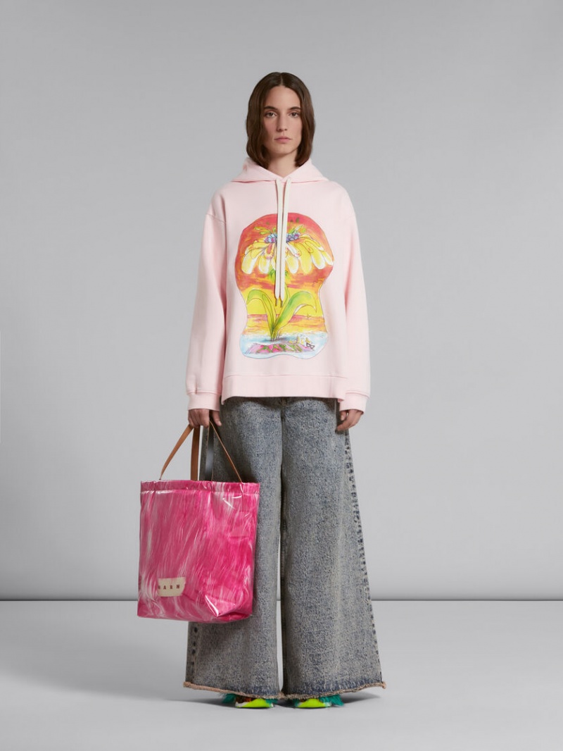 Marni Fuchsia Coated Faux Fur Fucsia | PMXER30077