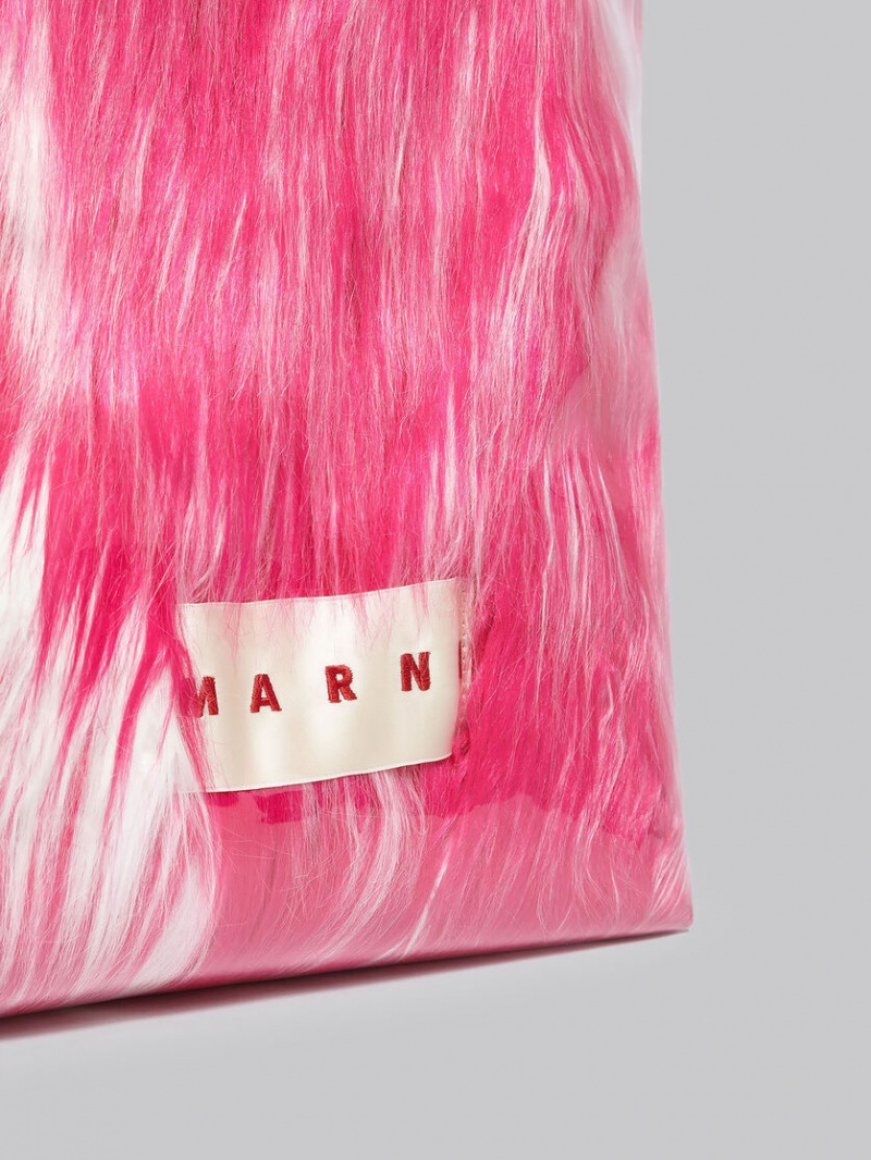 Marni Fuchsia Coated Faux Fur Fucsia | PMXER30077