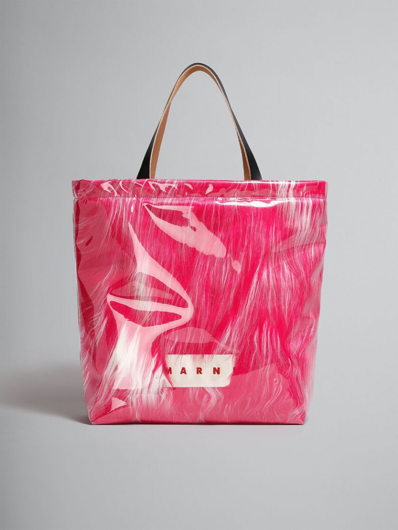 Marni Fuchsia Coated Faux Fur Fucsia | PMXER30077