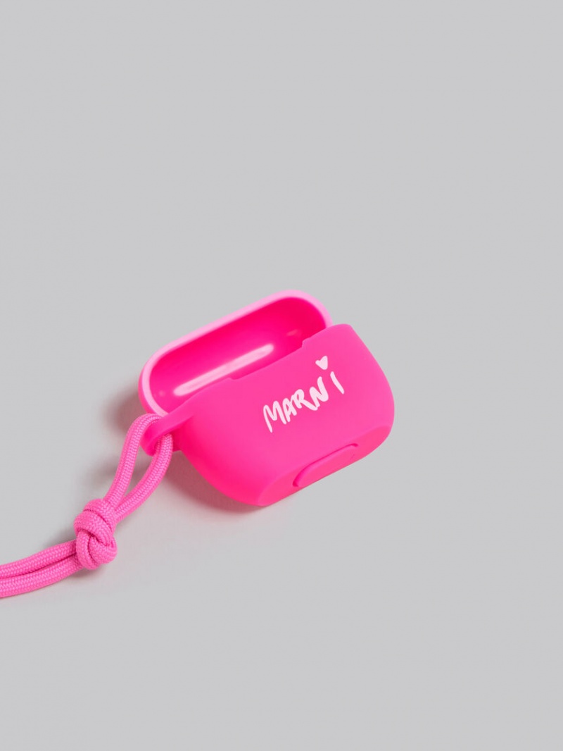 Marni Gummy Airpods Case Fucsia | XMXBH73401