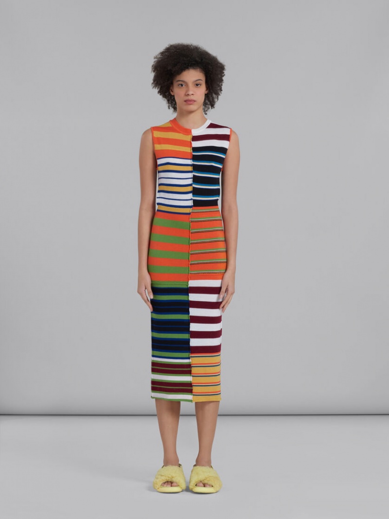 Marni Knit With Patchwork Stripes Colourful | DMXVO20957
