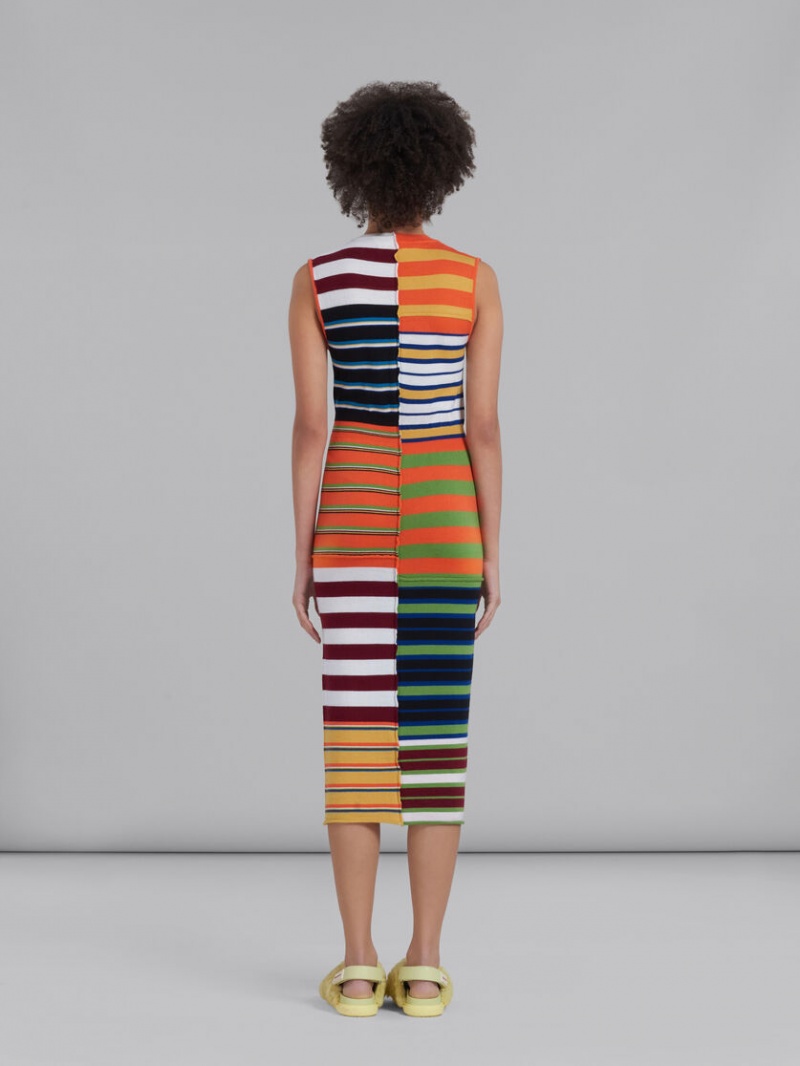 Marni Knit With Patchwork Stripes Colourful | DMXVO20957