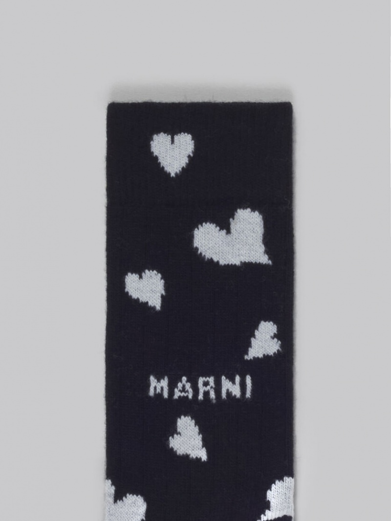 Marni Lana With Heart Motif Negros | MXQCS19090