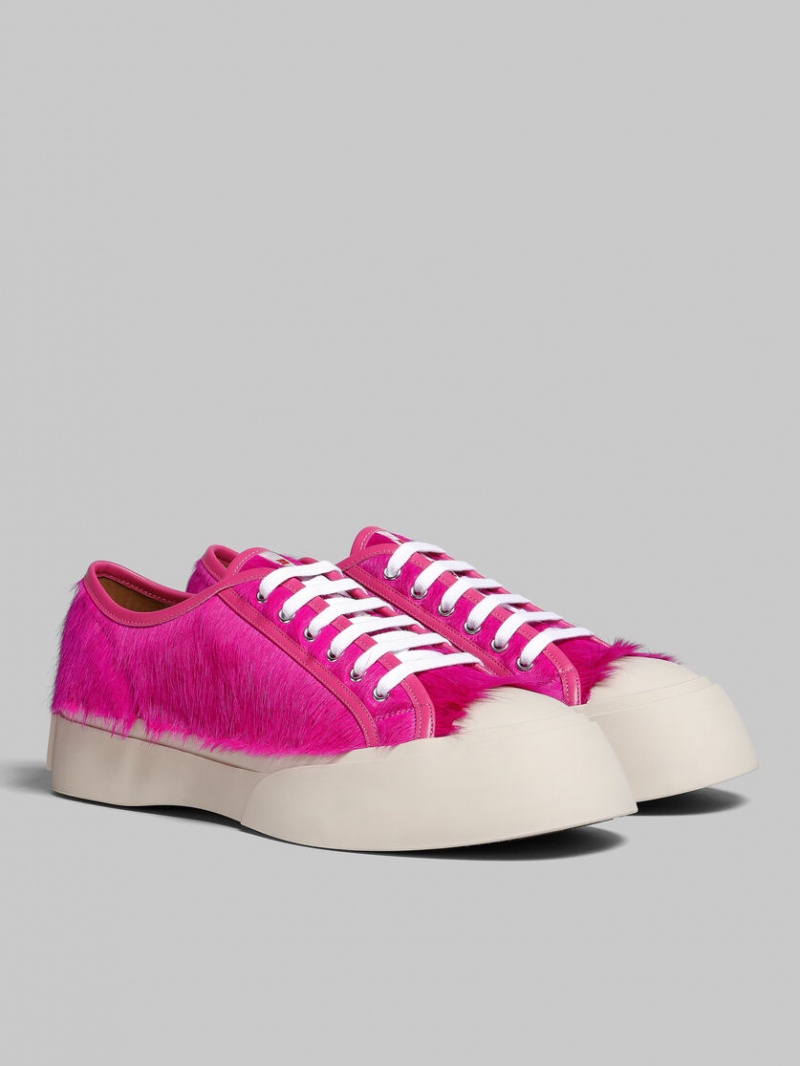 Marni Long-hair Calfskin Pablo Sneaker Fucsia | MXDYB74966