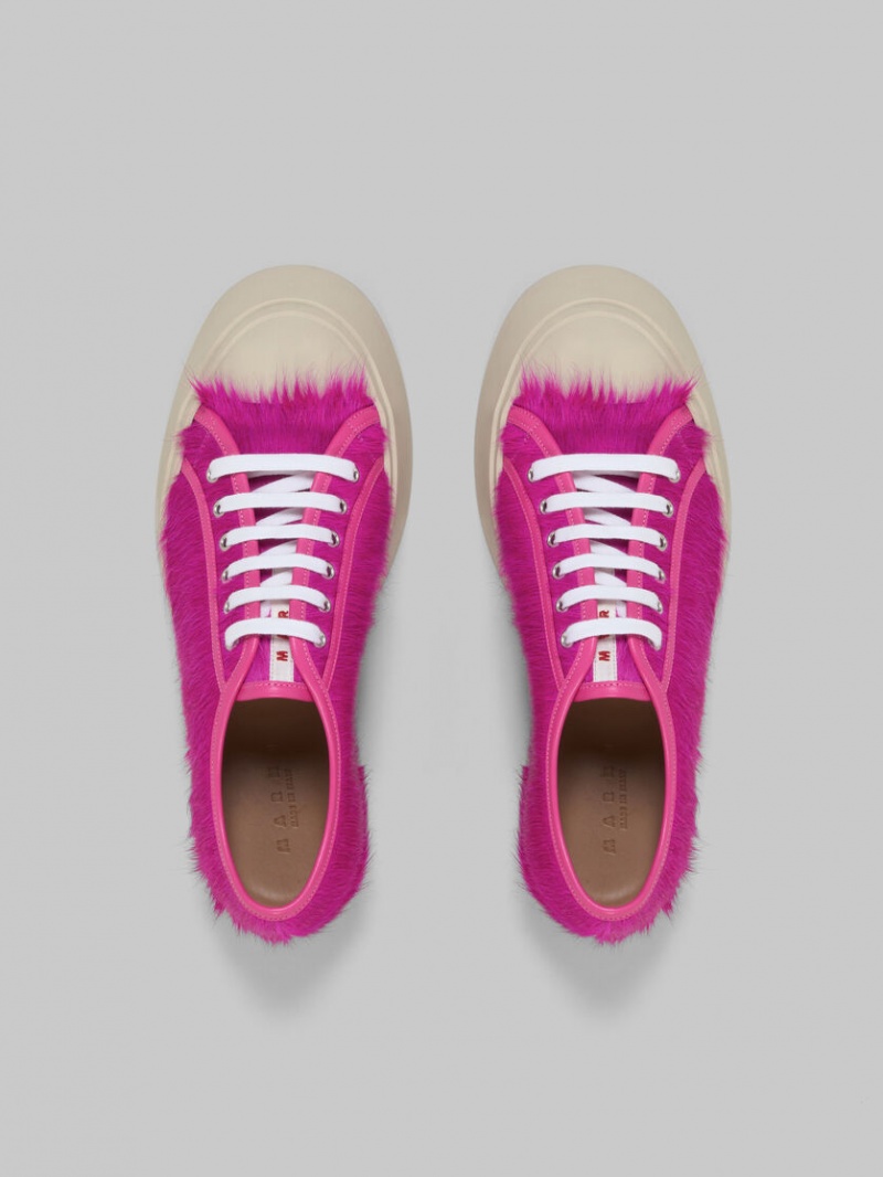 Marni Long-hair Calfskin Pablo Sneaker Fucsia | UMXND88734