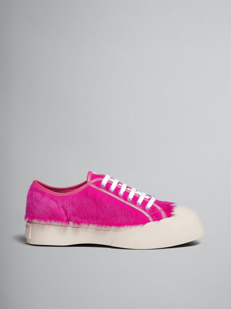 Marni Long-hair Calfskin Pablo Sneaker Fucsia | UMXND88734
