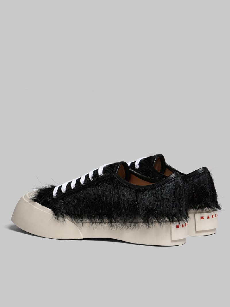 Marni Long-hair Calfskin Pablo Sneaker Negros | MXQAV40311
