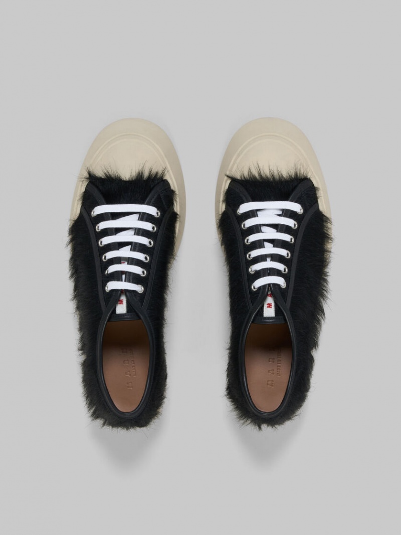 Marni Long-hair Calfskin Pablo Sneaker Negros | MXQAV40311