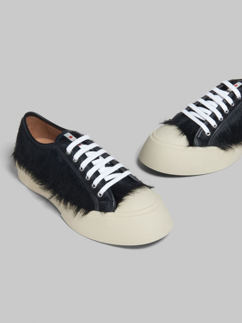 Marni Long-hair Calfskin Pablo Sneaker Negros | MXQAV40311