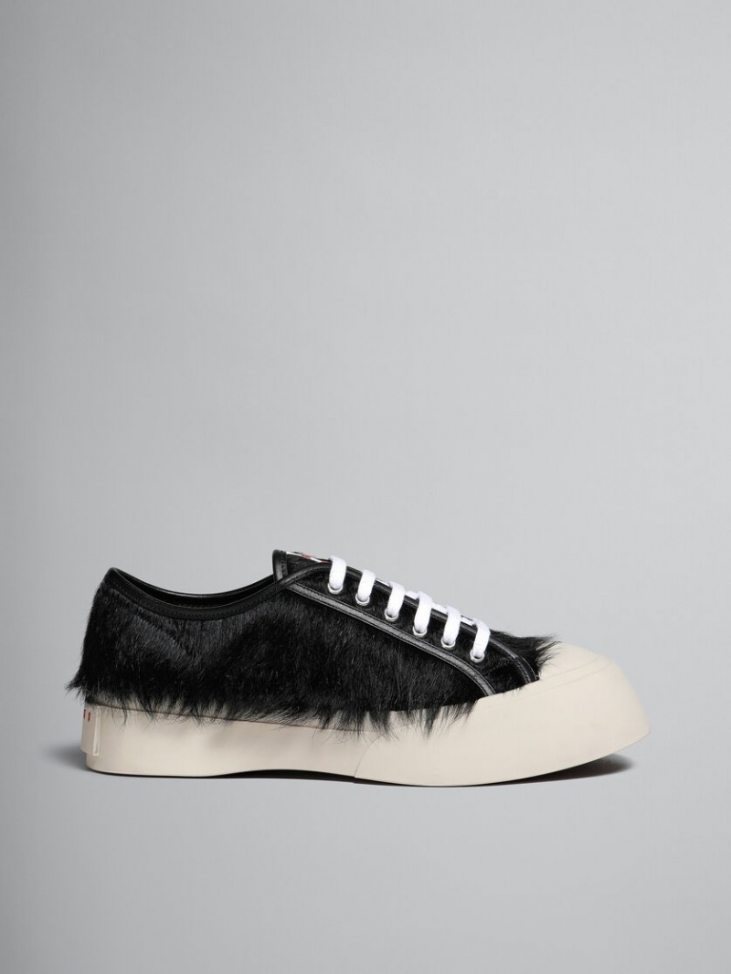 Marni Long-hair Calfskin Pablo Sneaker Negros | MXQAV40311