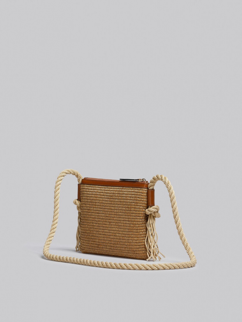 Marni Marcel Summer Bag With Rope Shoulder Stripe Stripes | MXNEJ48260