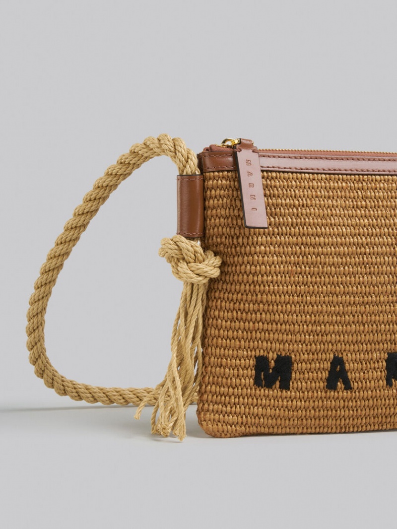 Marni Marcel Summer Bag With Rope Shoulder Stripe Stripes | MXNEJ48260