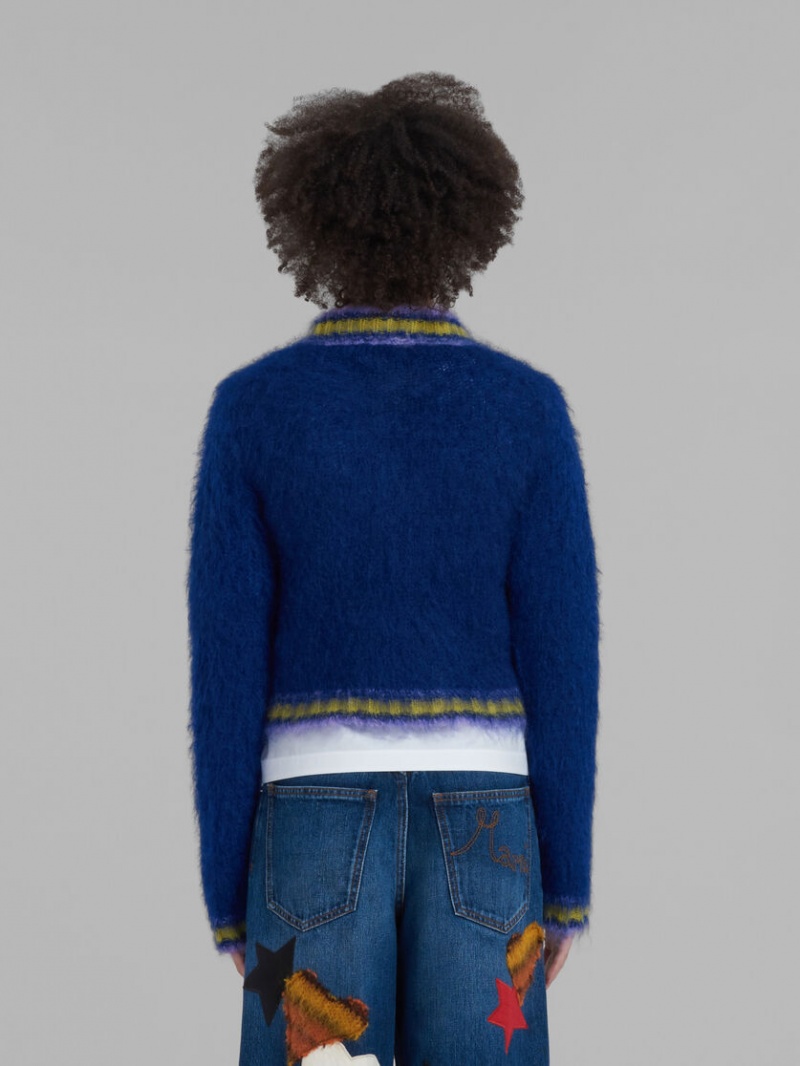 Marni Mohair Jumper With A Rayas Trims Azules | MXEGJ53903