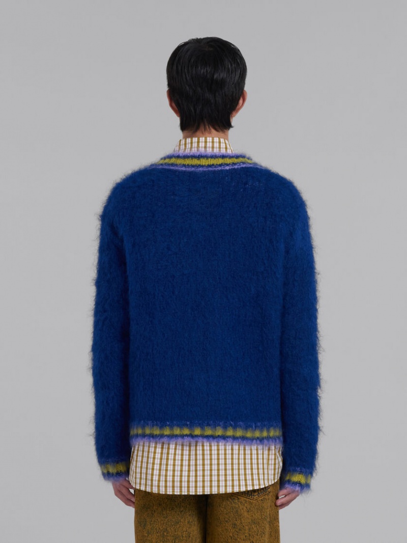 Marni Mohair Jumper With A Rayas Trims Azules | ZMXMJ85233