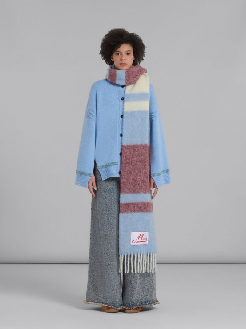 Marni Mohair Scarf Azules | LMXSX61577