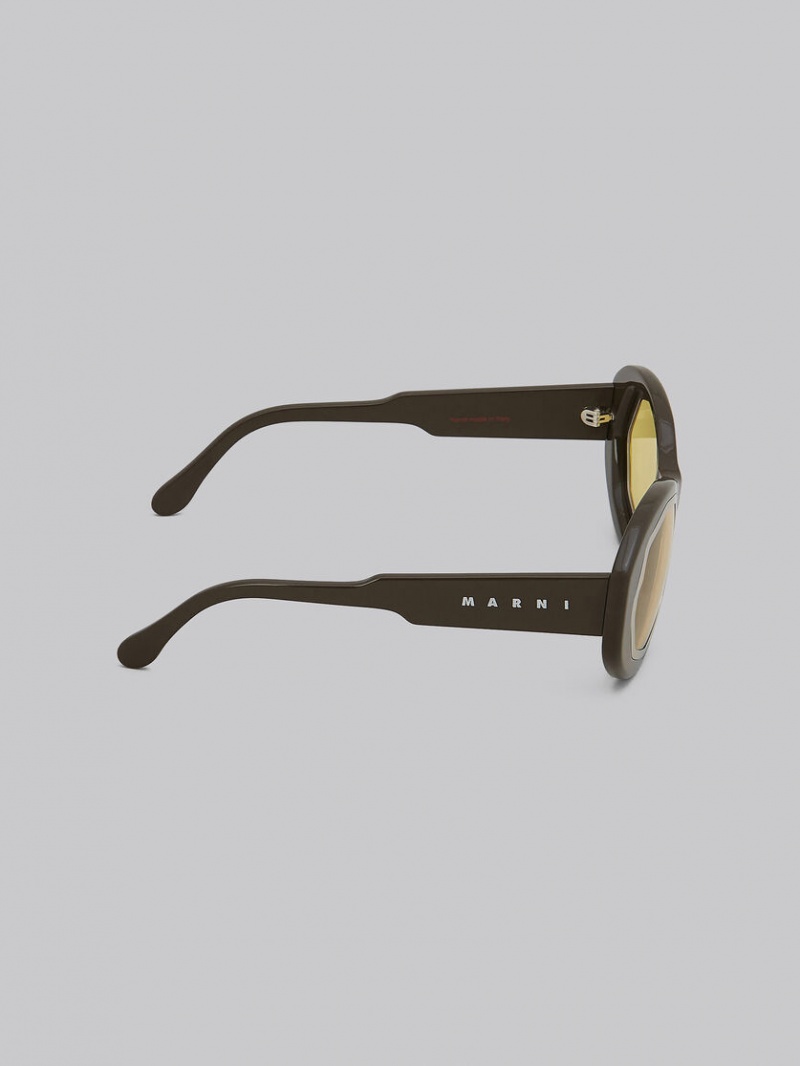 Marni Mount Brumo Acetate Marrom | QMXUV28077