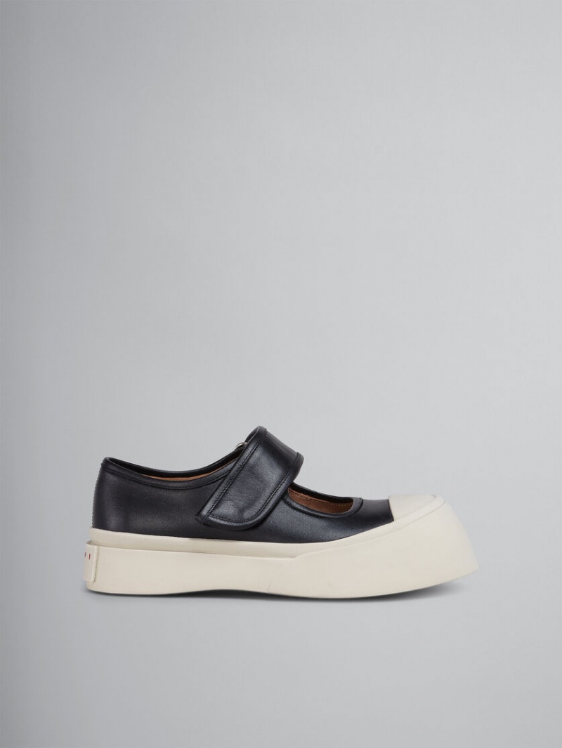Marni Nappa Cuero Mary Jane Sneaker Negros | UMXND35173