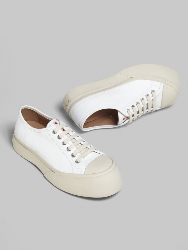 Marni Nappa Cuero Pablo Encaje-up Sneaker Blancos | SMXNY68114
