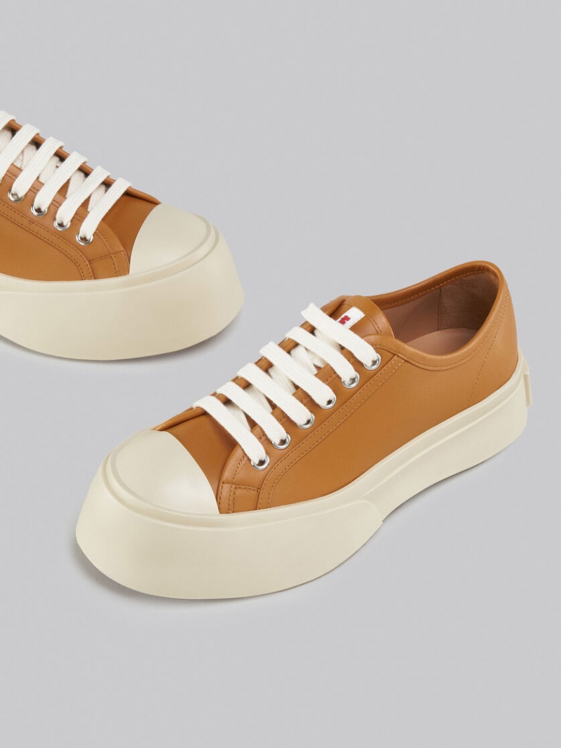 Marni Nappa Cuero Pablo Encaje-up Sneaker Marrom | TMXPQ41202