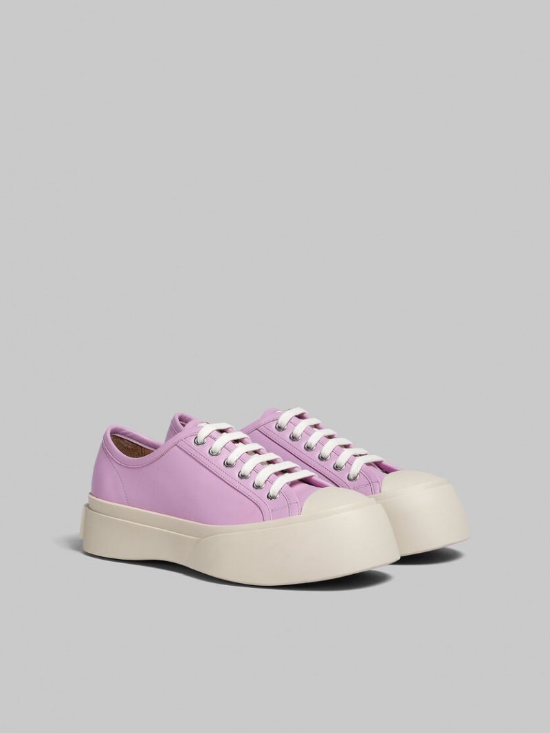 Marni Nappa Cuero Pablo Encaje-up Sneaker Morados | ZMXMJ71725