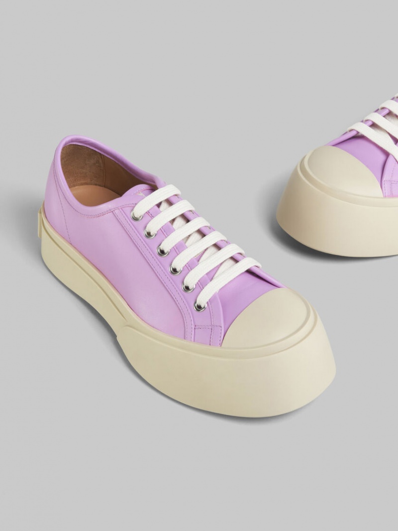 Marni Nappa Cuero Pablo Encaje-up Sneaker Morados | ZMXMJ71725