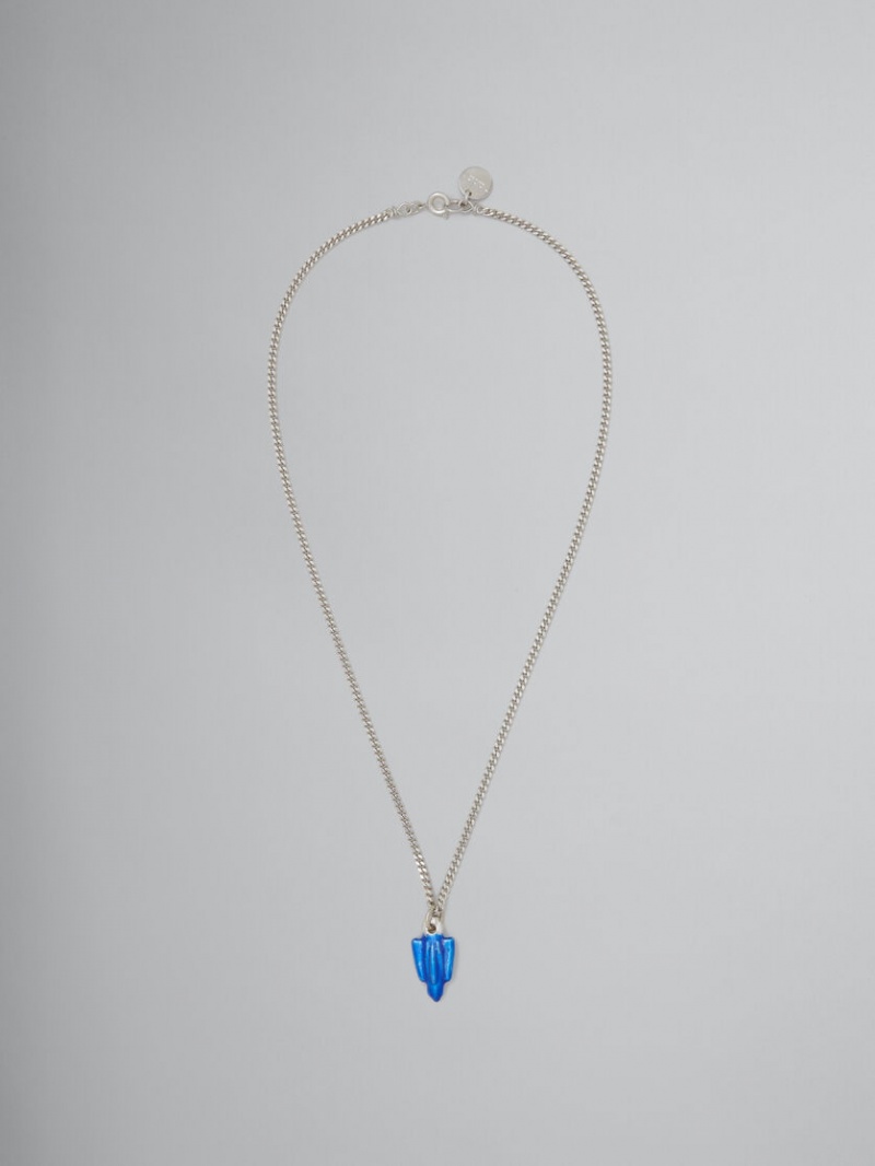 Marni Necklace With Space Ship Charm Azules | QMXUV17178