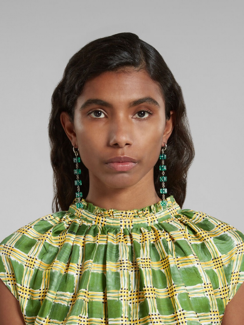 Marni Resin Dice Drop Verdes | MXXBR93199