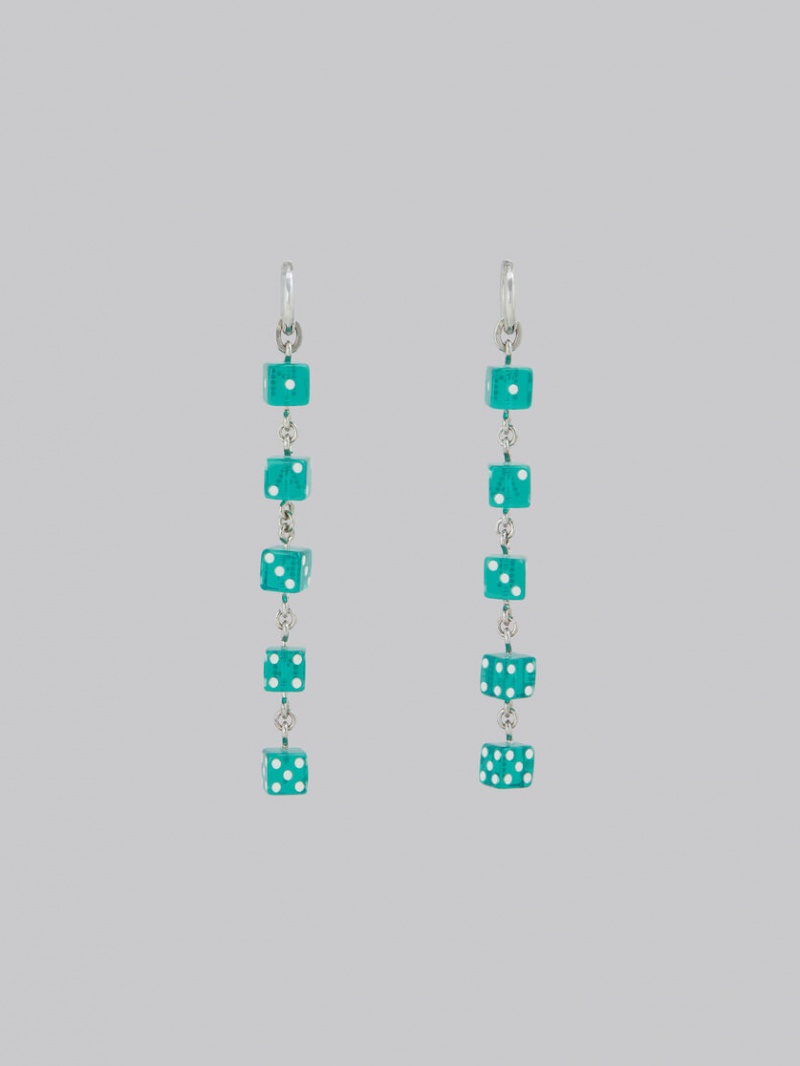 Marni Resin Dice Drop Verdes | MXXBR93199