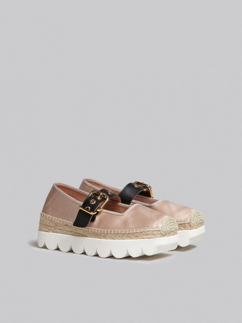 Marni Satin Petal Espadrillas Rosas | LMXSX63259