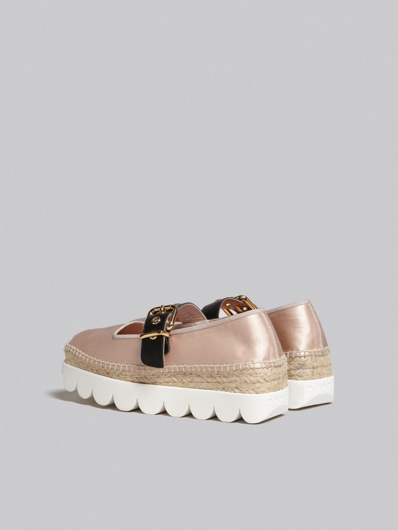 Marni Satin Petal Espadrillas Rosas | LMXSX63259