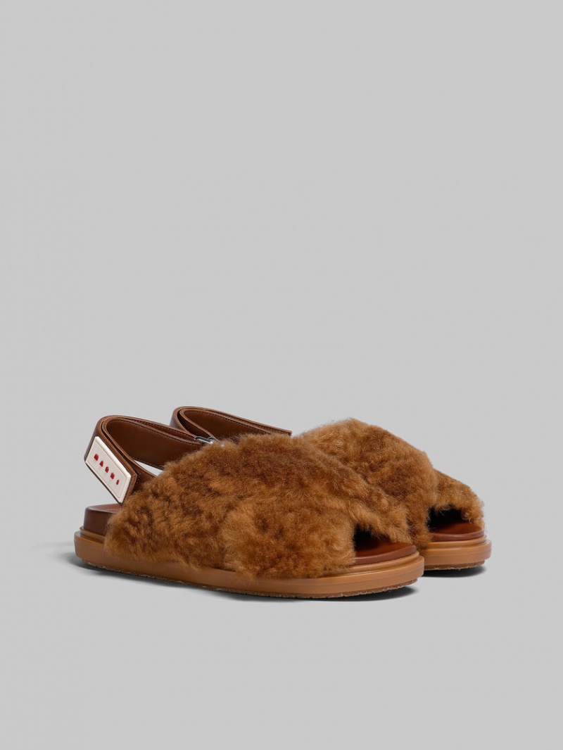 Marni Shearling Fussbett Marrom | EMXVG82594