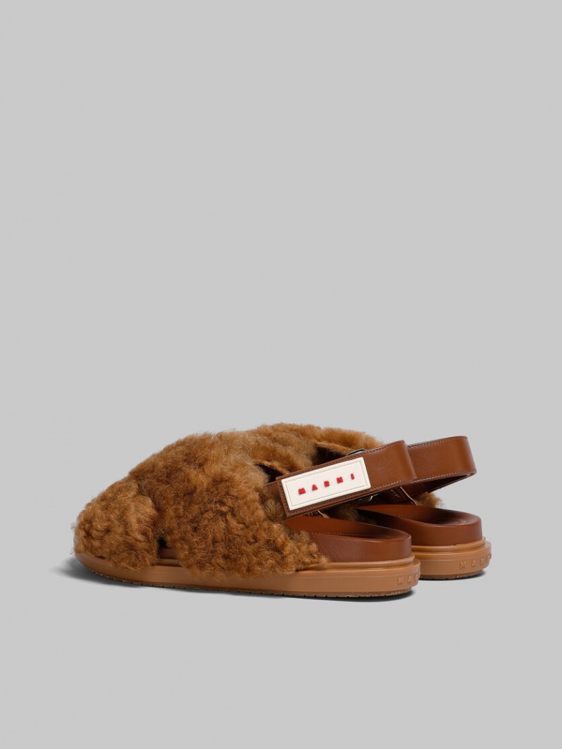 Marni Shearling Fussbett Marrom | EMXVG82594