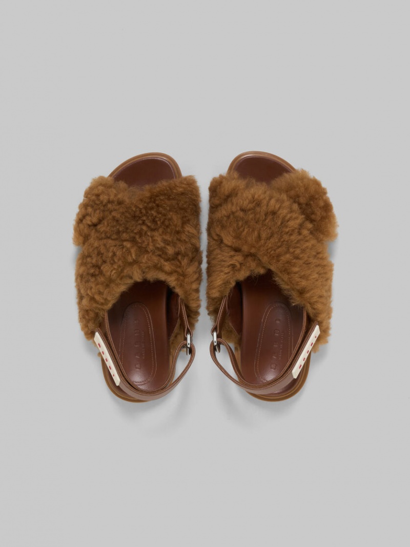 Marni Shearling Fussbett Marrom | EMXVG82594