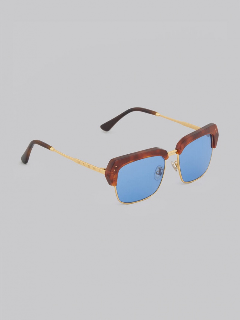 Marni Three Gorges Metal And Acetate Azules | MXDFL75188