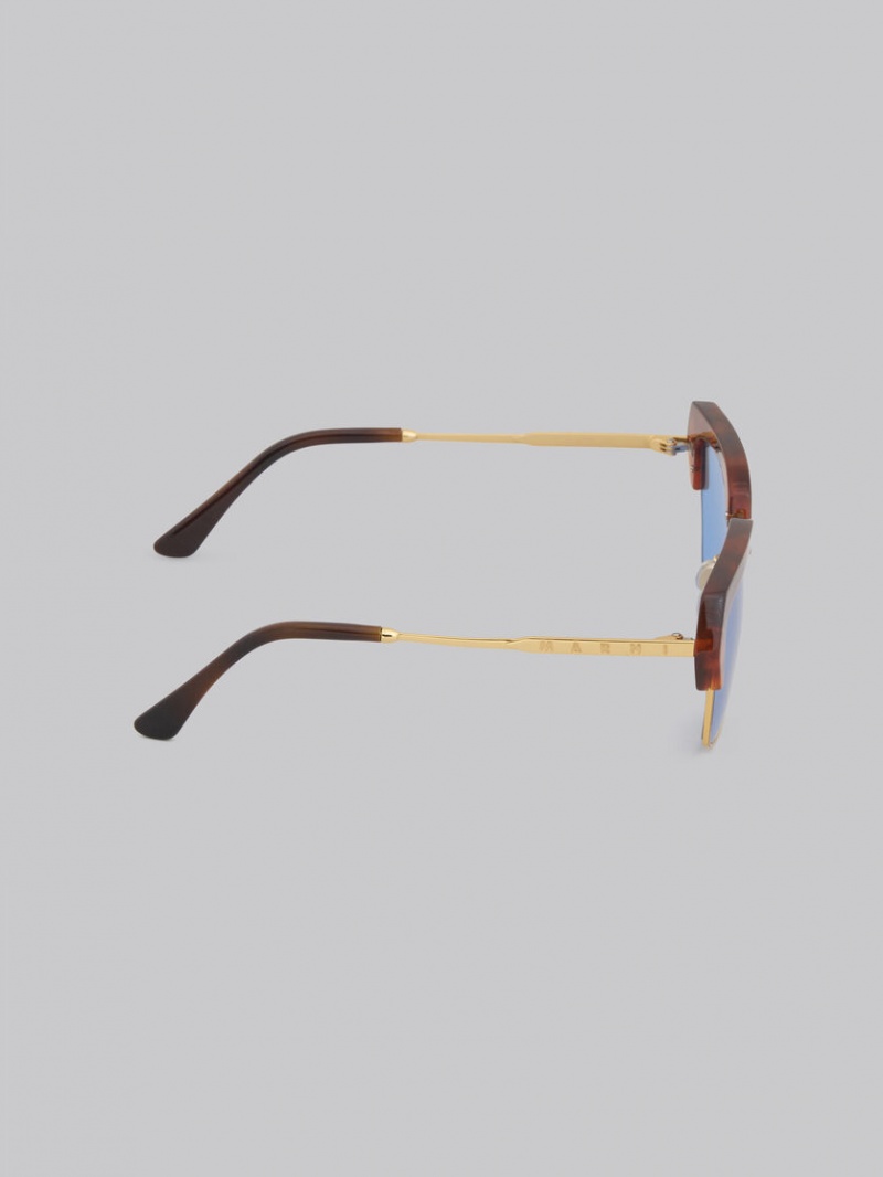 Marni Three Gorges Metal And Acetate Azules | MXDFL75188