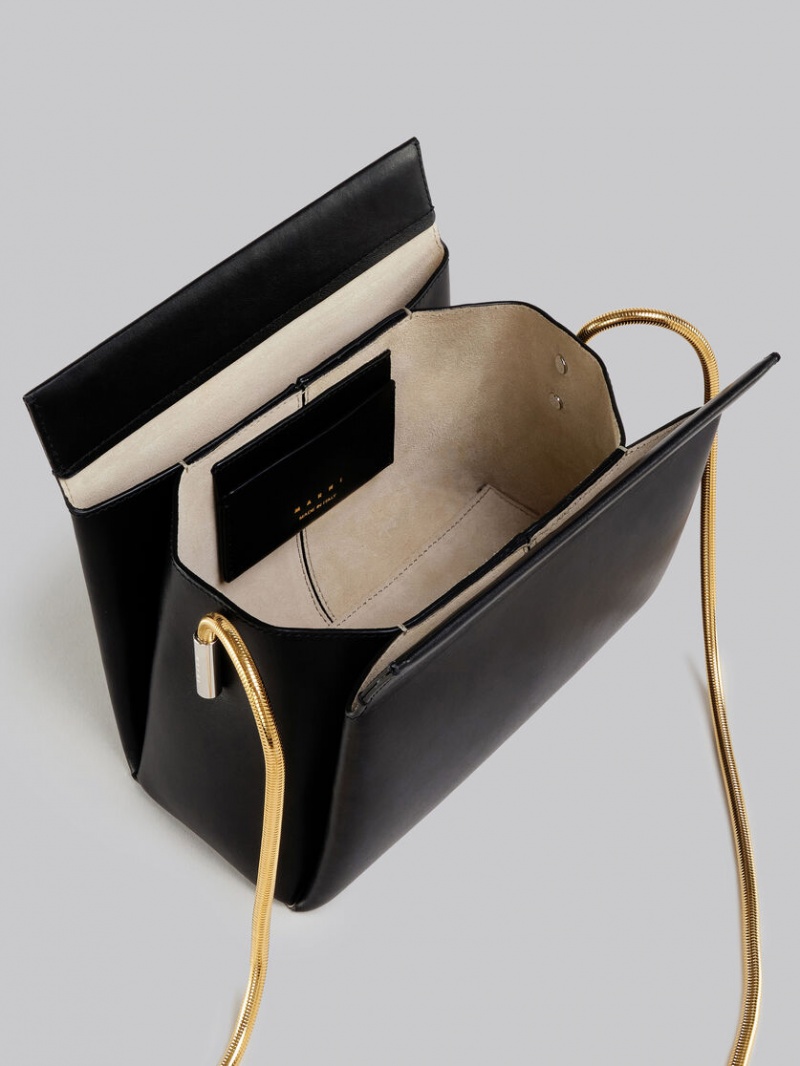 Marni Toggle Medium Bag Cuero Negros | GMXUC43550