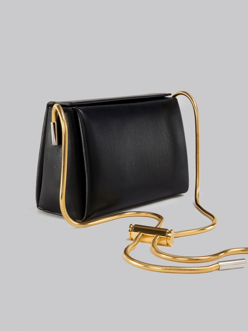 Marni Toggle Medium Bag Cuero Negros | GMXUC43550