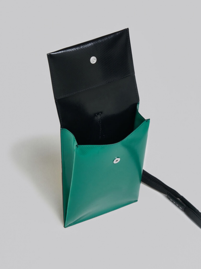 Marni Tribeca Phone Case Verdes Negros | MMXFT24230