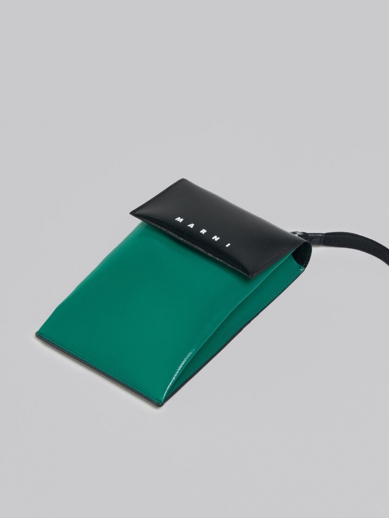 Marni Tribeca Phone Case Verdes Negros | MMXFT24230