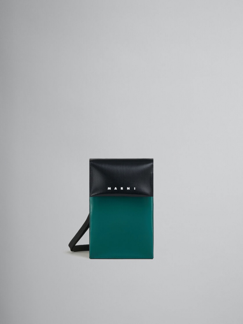 Marni Tribeca Phone Case Verdes Negros | MMXFT24230