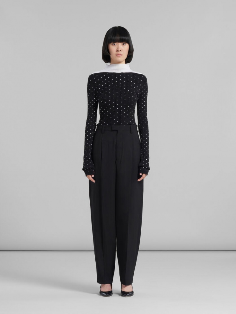 Marni Tropical Lana Tailored Trousers Negros | XMXGW66621