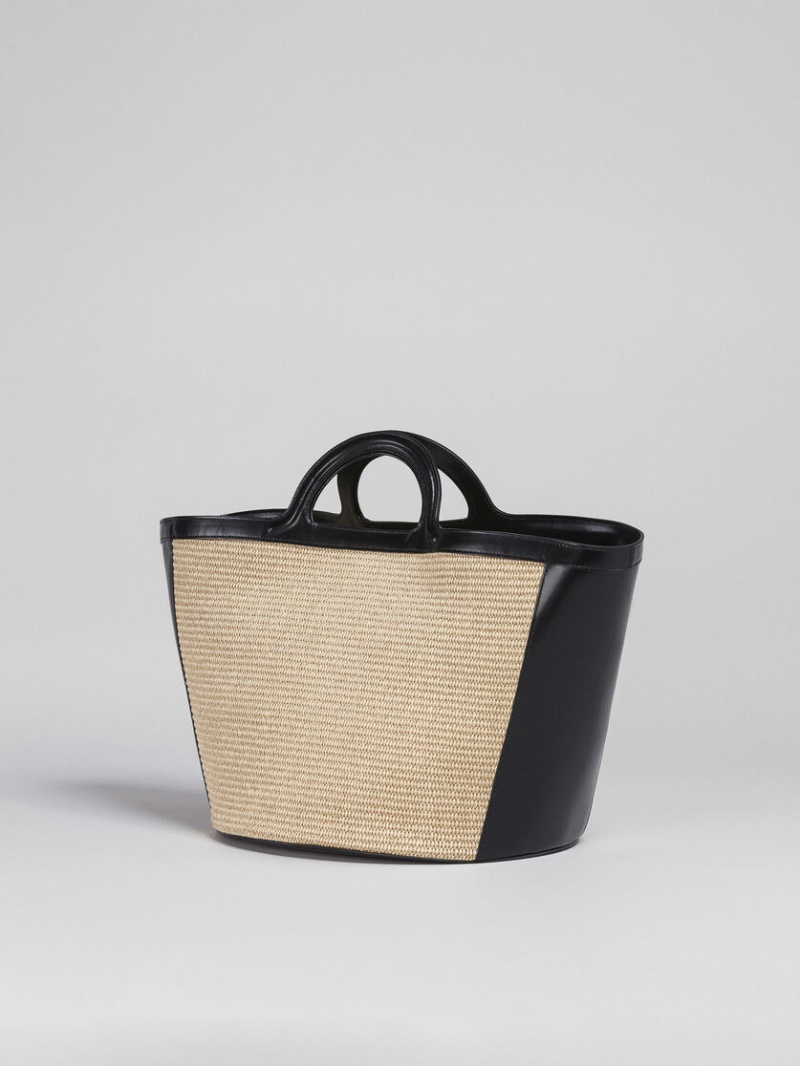 Marni Tropicalia Large Bag Cuero And Raffia Negros | EMXVG61844