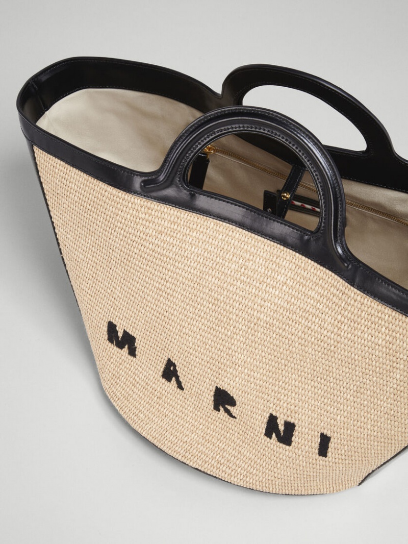 Marni Tropicalia Large Bag Cuero And Raffia Negros | EMXVG61844