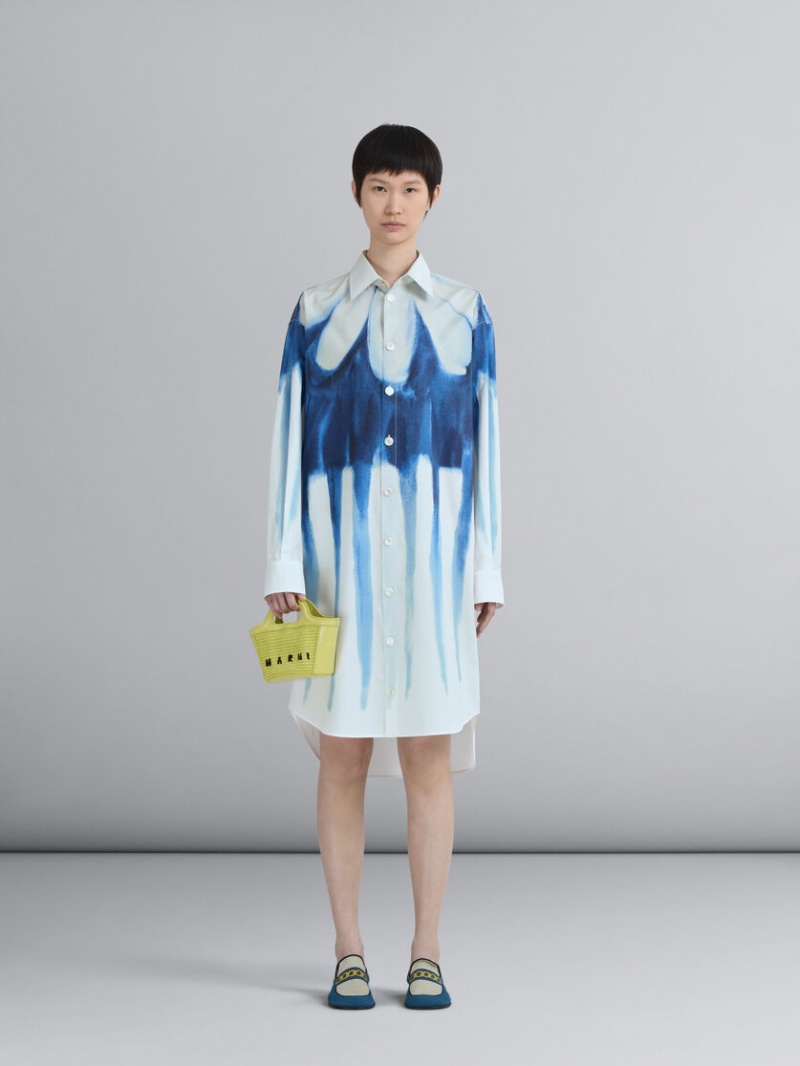 Marni Tropicalia Micro Bag Cuero And Raffia Amarillos | UMXTG61791
