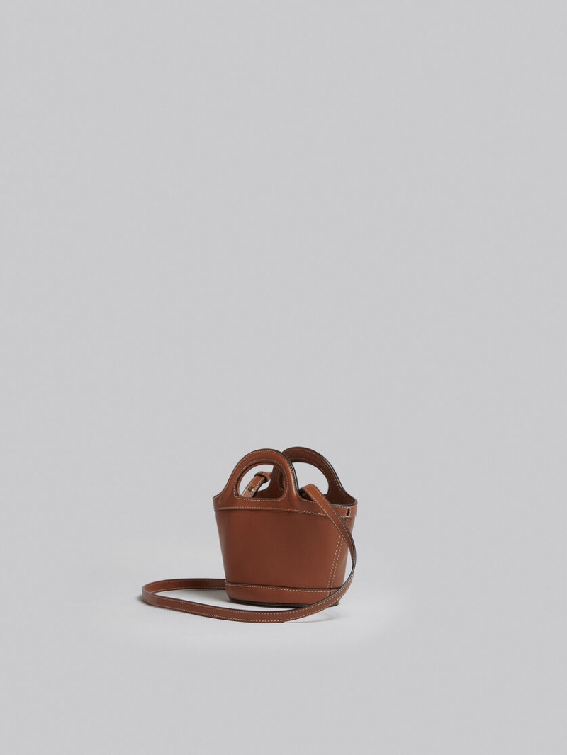 Marni Tropicalia Micro Bag Cuero Marrom | MXJKU55167