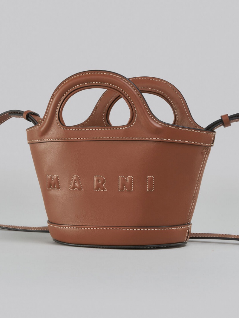 Marni Tropicalia Micro Bag Cuero Marrom | MXJKU55167