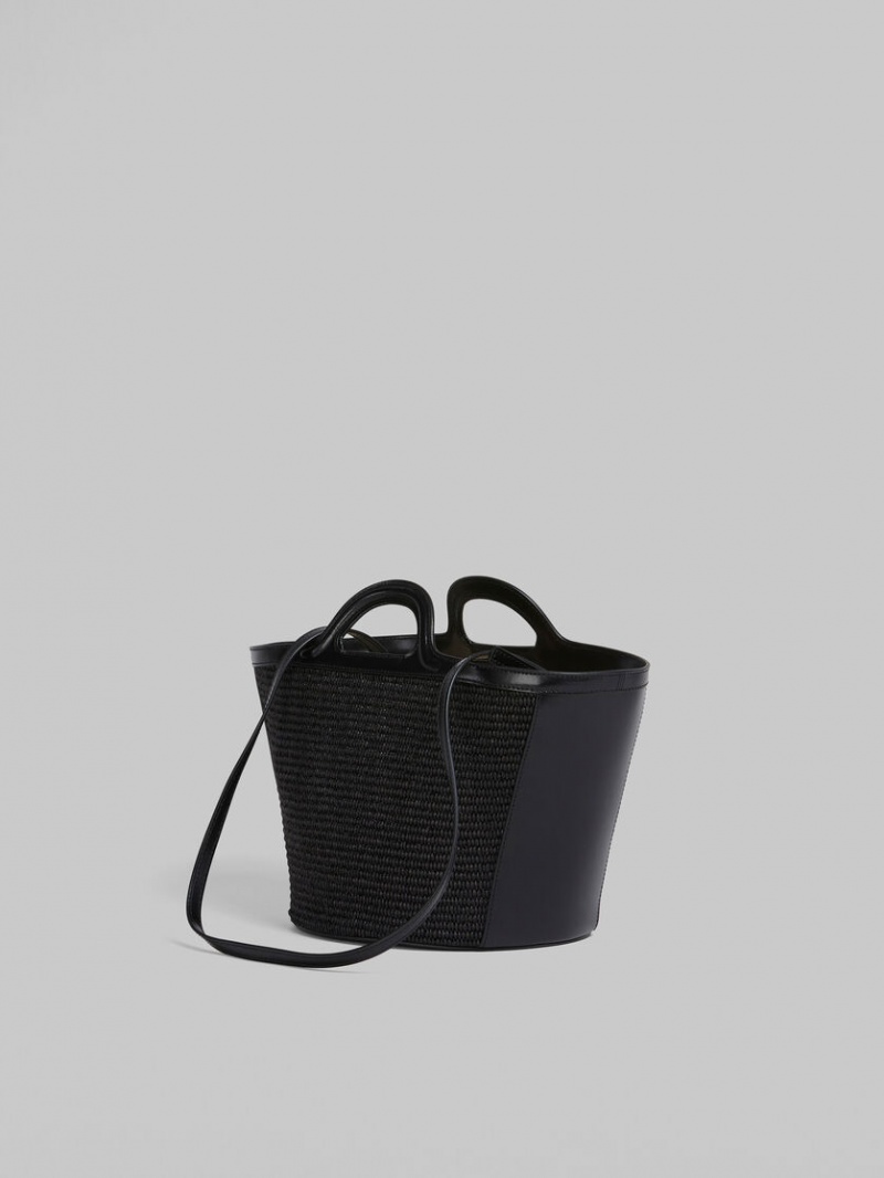 Marni Tropicalia Small Bag Cuero And Raffia Negros | MXCVG79656