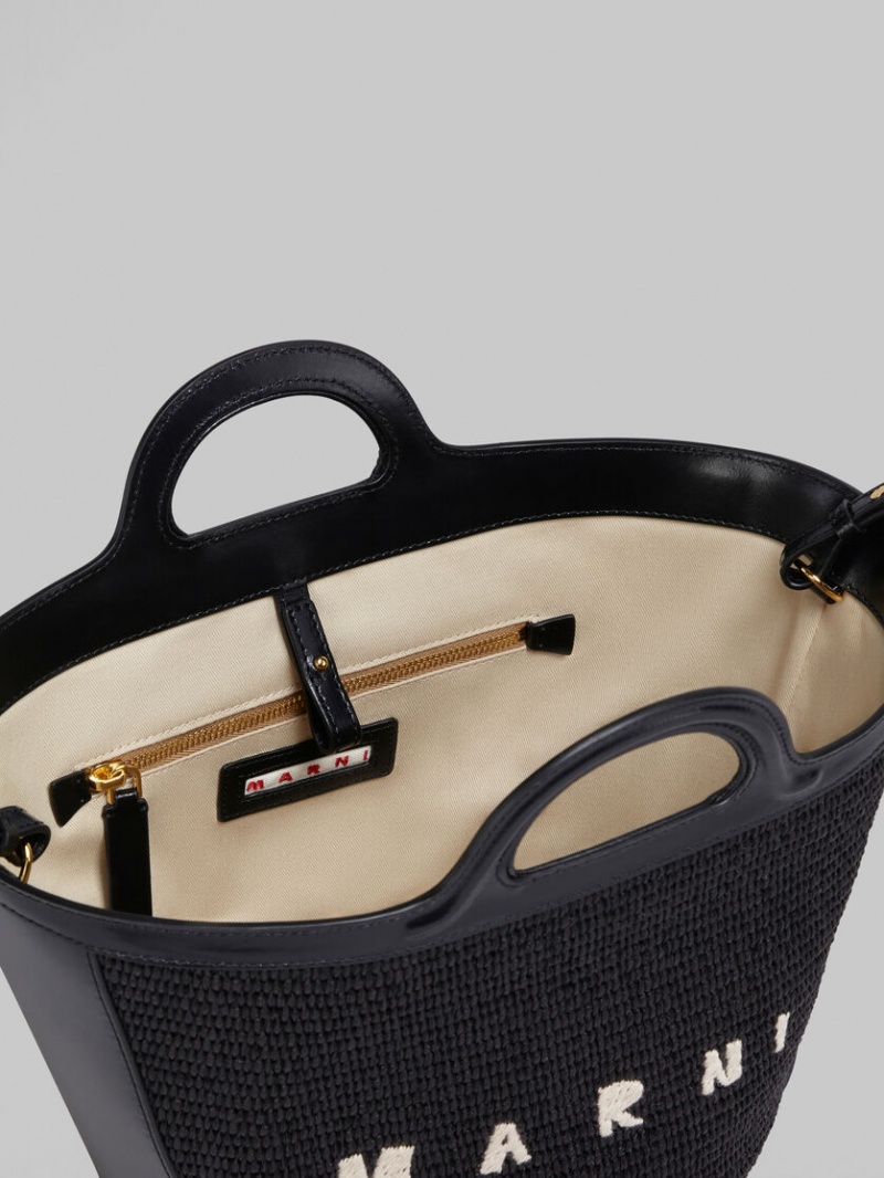 Marni Tropicalia Small Bag Cuero And Raffia Negros | MXCVG79656