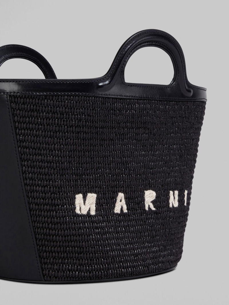 Marni Tropicalia Small Bag Cuero And Raffia Negros | MXCVG79656